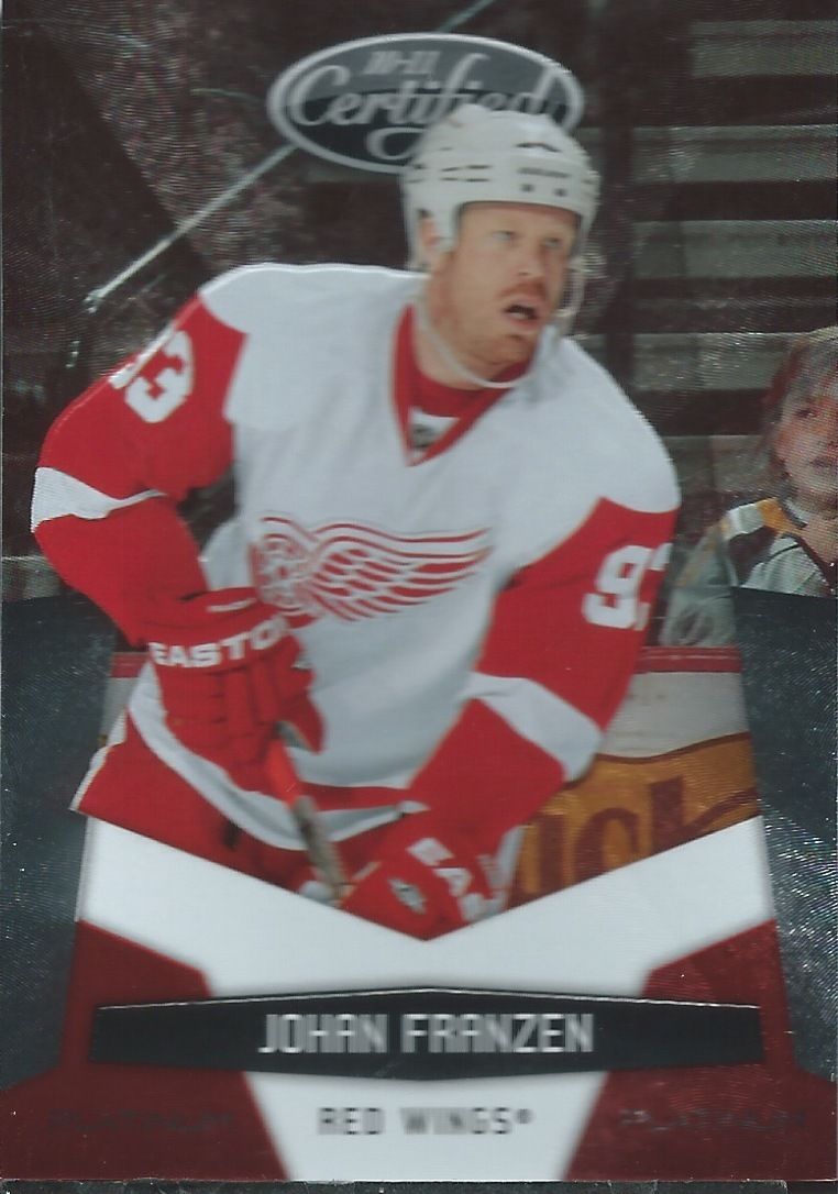 2010-11 Certified Platinum Red JOHAN FRANZEN 299/999 Panini Wings 00608 Image 1