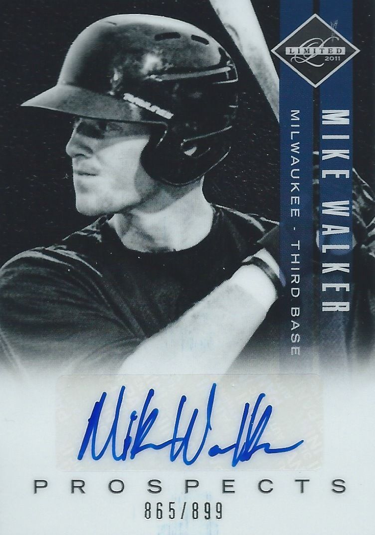 2011 Limited Prospects MIKE WALKER /899 Auto Signature Autograph 01253 Image 1