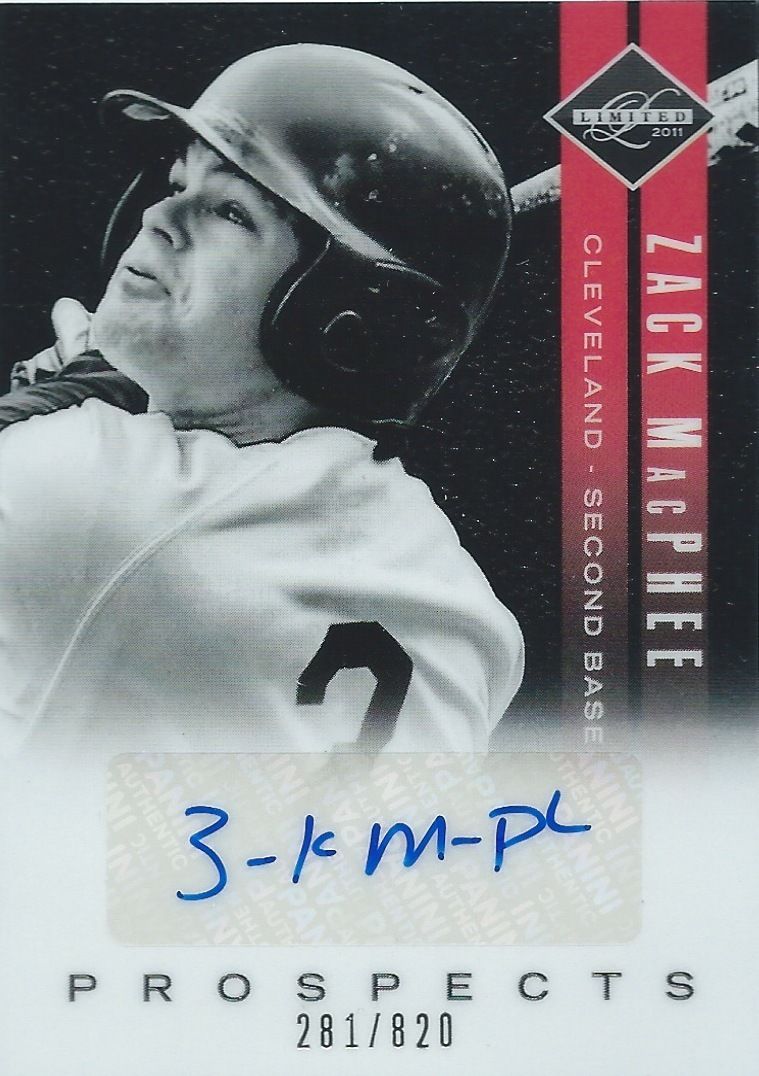 2011 Limited Prospects ZACK MACPHEE /820 Auto Signature Autograph 01254 Image 1