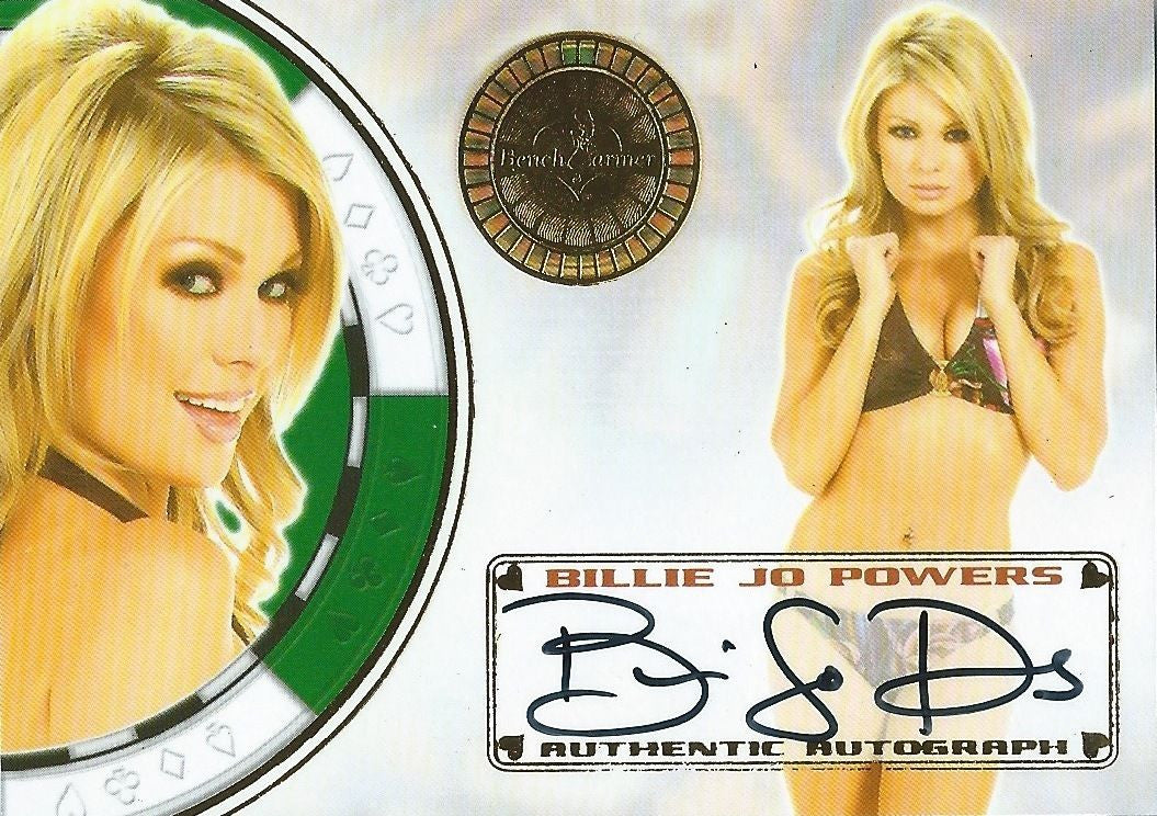 2013 Bench Warmer Vegas Baby BILLIE JO POWERS Autograph Auto Card