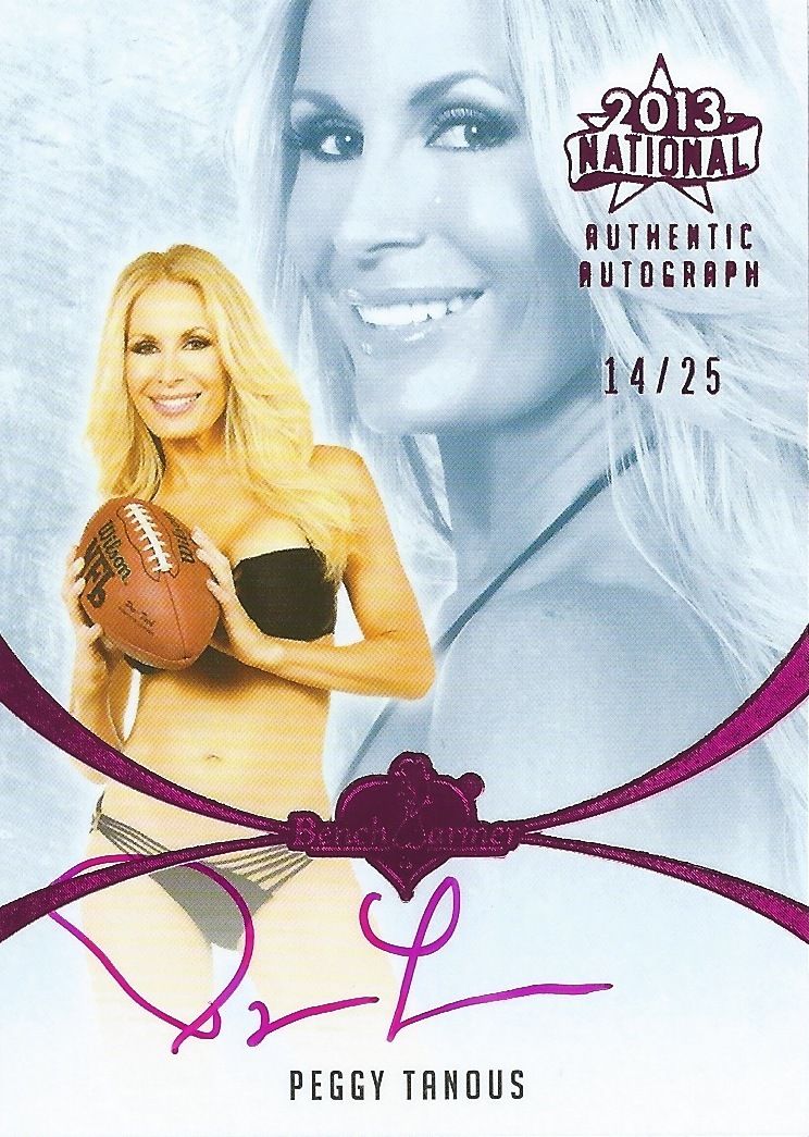 2013 Bench Warmer National Autographs PEGGY TANOUS 14/25 Auto Card Image 1