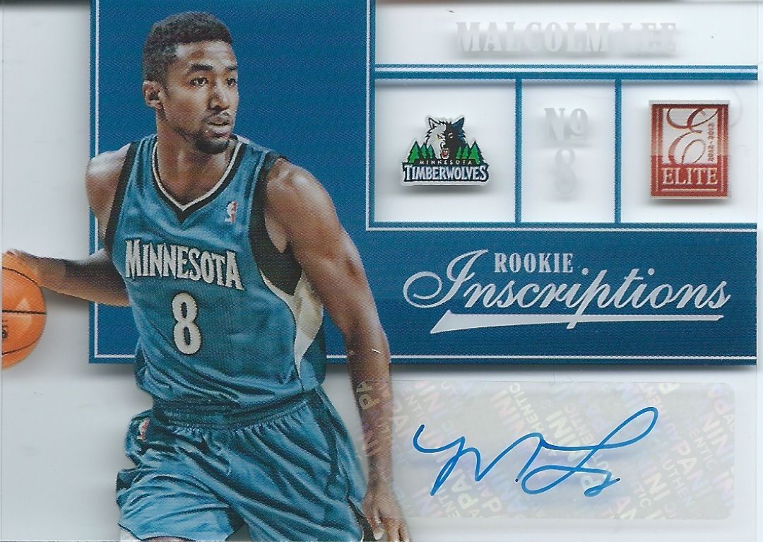 2012-13 Elite Rookie Inscriptions MALCOLM LEE Auto Signature 01166 Image 1