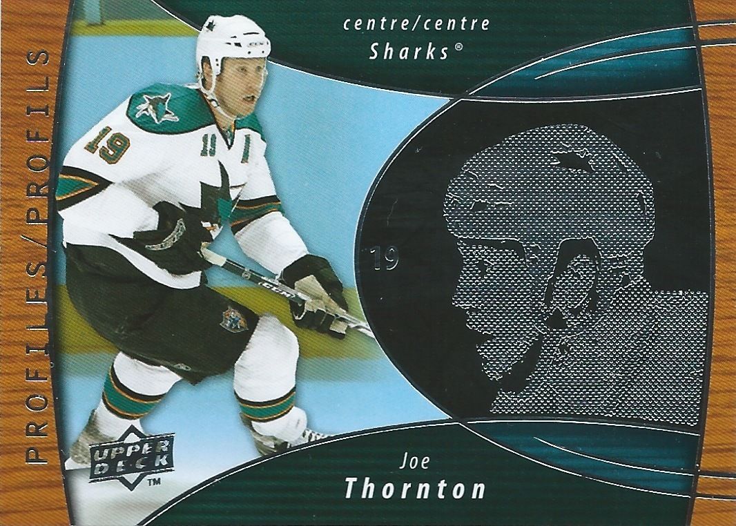 2008-09 UD McDonald's Profiles JOE THORNTON $10 Upper Deck Sharks 00629 Image 1