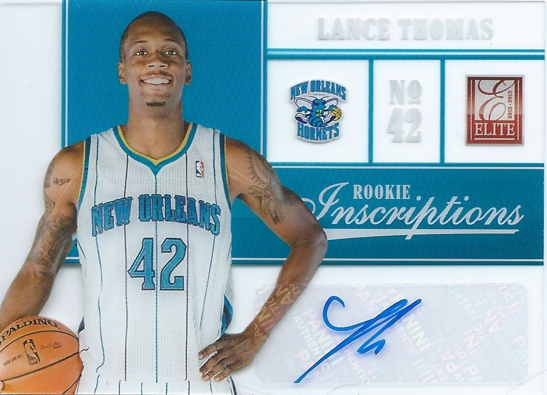 2012-13 Elite Rookie Inscriptions LANCE THOMAS Auto Signature 01167 Image 1