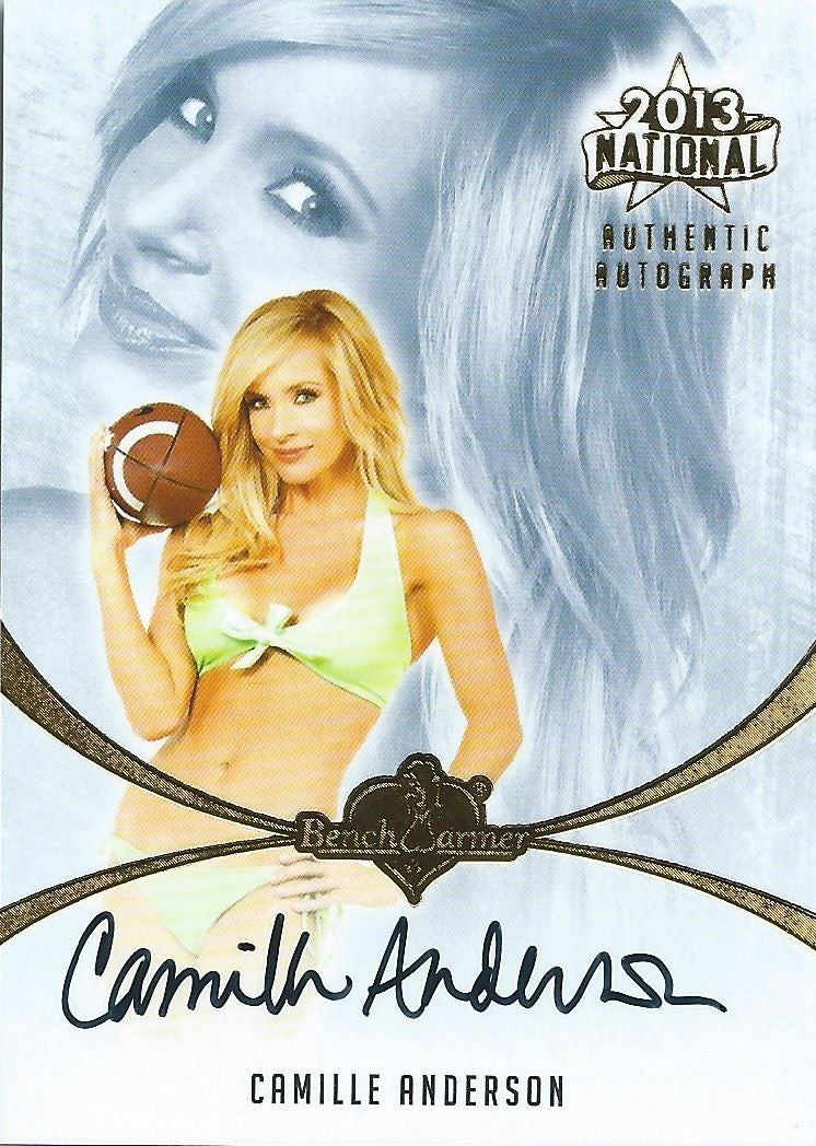 2013 Bench Warmer National Autographs CAMILLE ANDERSON Auto Card