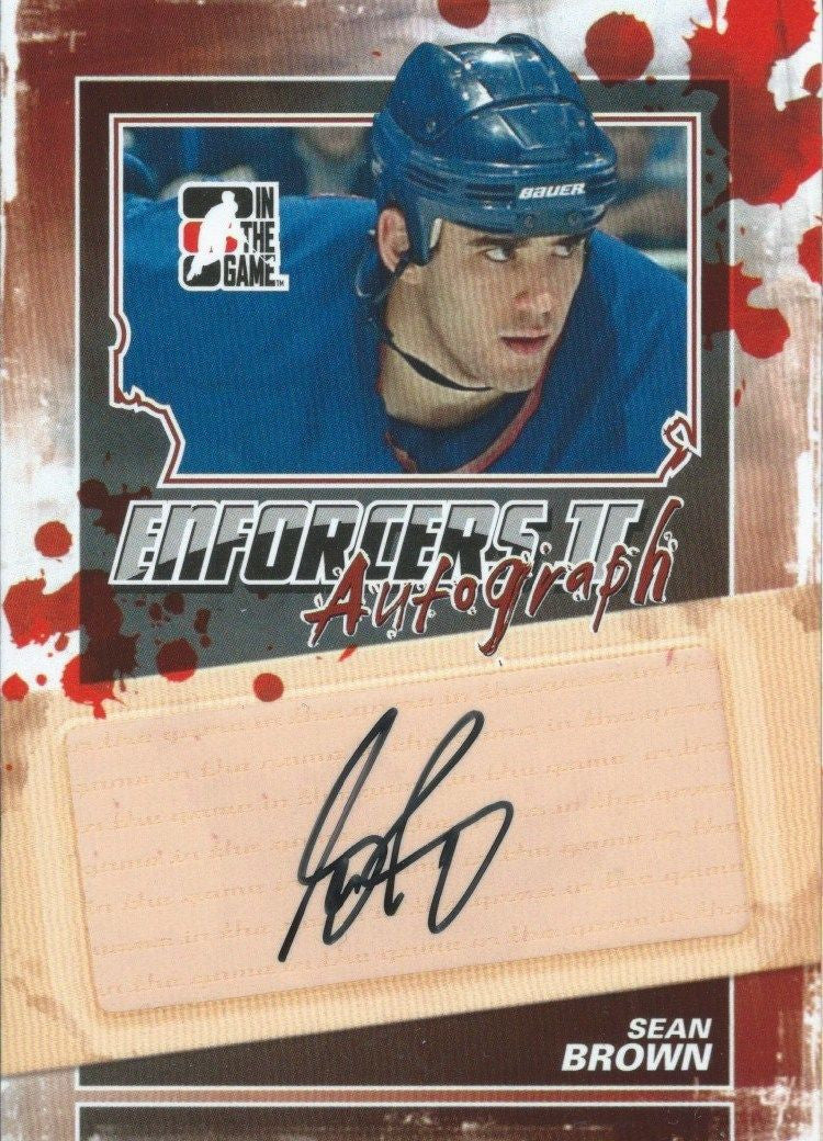 2013-14 ITG Enforcers SEAN BROWN Autograph Auto Signature 00396
