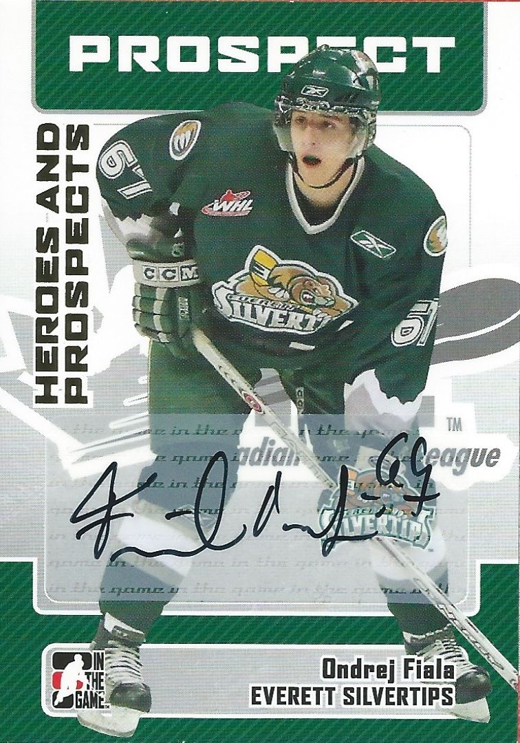 2006-07 ITG Heroes and Prospects ONDREJ FIALA Auto Autographs 00505 Image 1