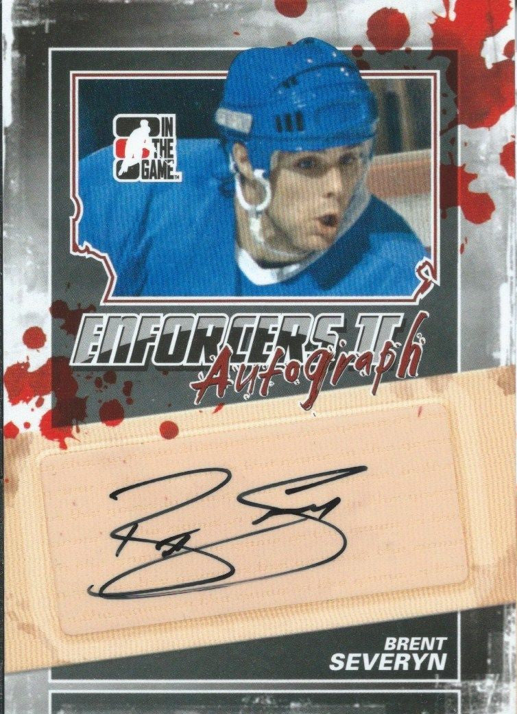 2013-14 ITG Enforcers BRENT SEVERYN Autograph Auto Signature 00826