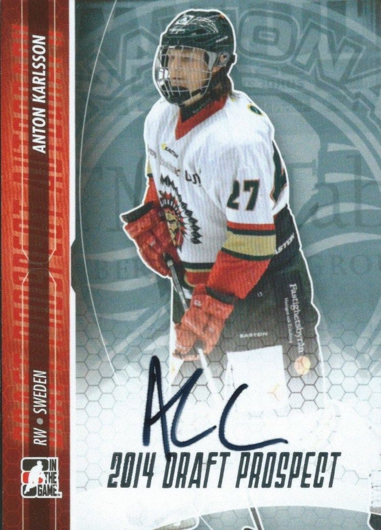 2014-15 ITG Draft Prospects Autographs ANTON KARLSSON /200* 00417