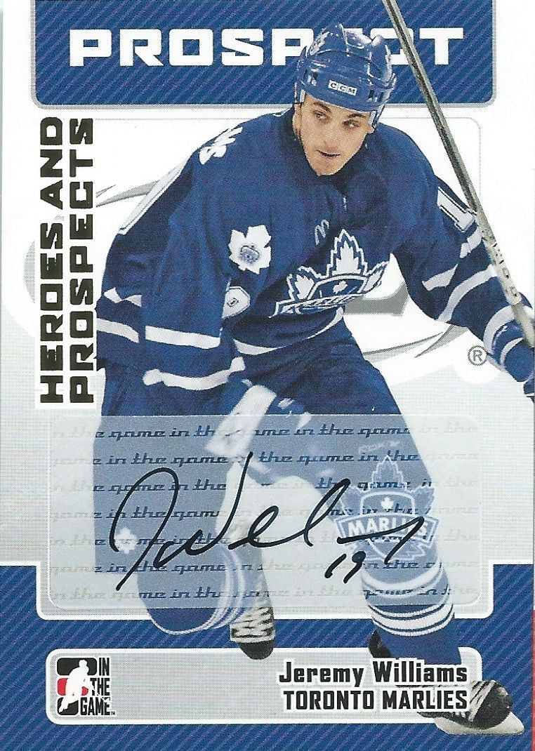 2006-07 ITG Heroes and Prospects JEREMY WILLIAMS Autographs In Game 00502