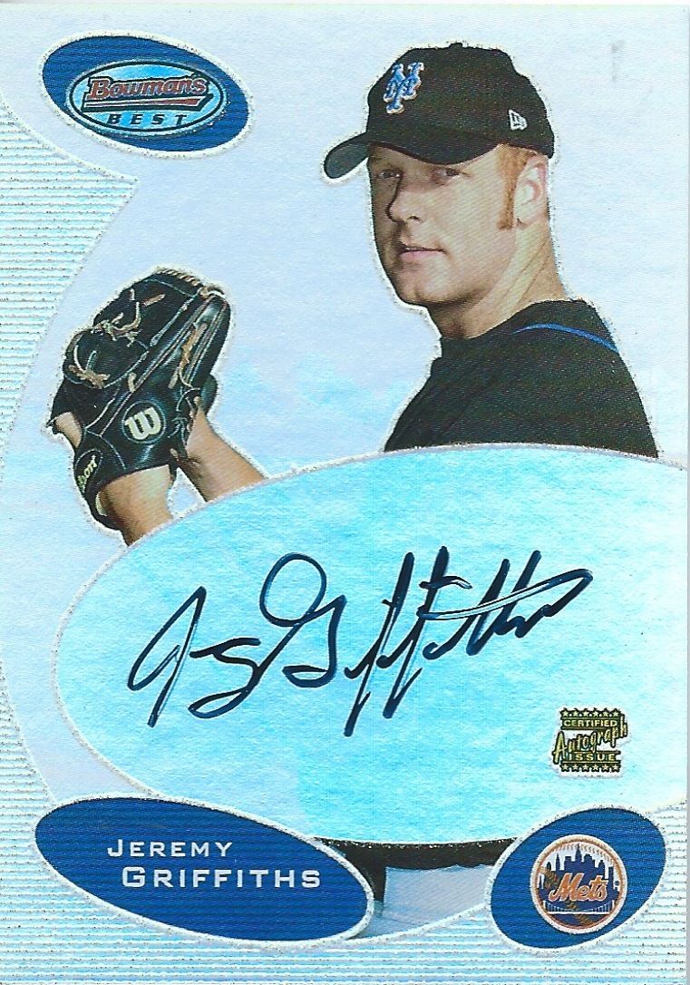 2003 Bowman's Best JEREMY GRIFFITHS Auto RC Rookie Signature 01312 Image 1