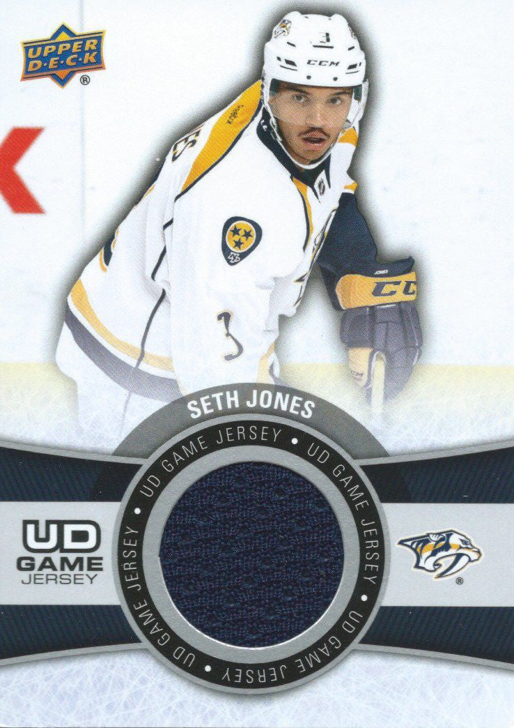 2015-16 Upper Deck Game Jersey SETH JONES Fabric Swatch UD 02510