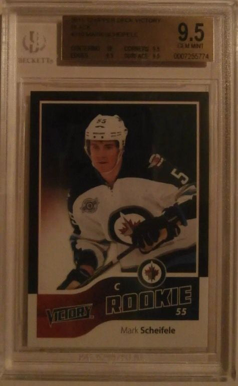 2011-12 Victory Black MARK SCHEIFELE BGS 9.5 Rookie RC Winnipeg Jets