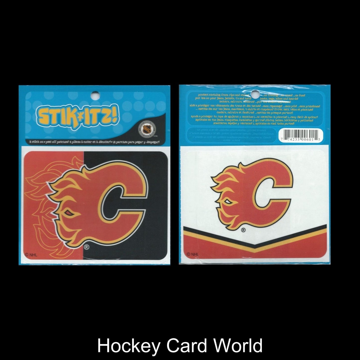 Calgary Flames Stikitz 2 Pack Decal Sticker NHL Licensed 4"x3.5" Image 1