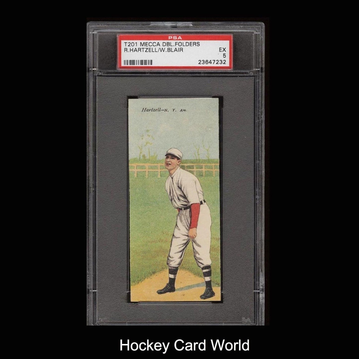 1911 T201 Mecca Double Folders ROY HARTZELL / WALTER BLAIR PSA 5