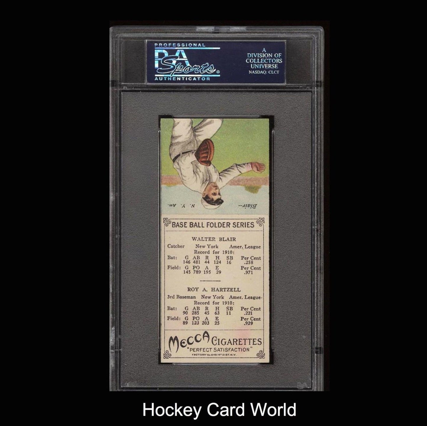 1911 T201 Mecca Double Folders ROY HARTZELL / WALTER BLAIR PSA 5