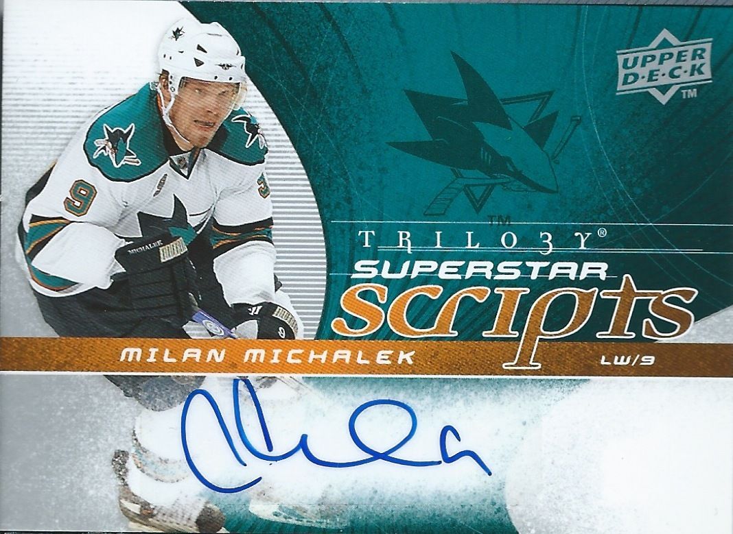 2008-09 Trilogy Superstar Scripts MILAN MICHALEK Autograph Auto 00244 Image 1