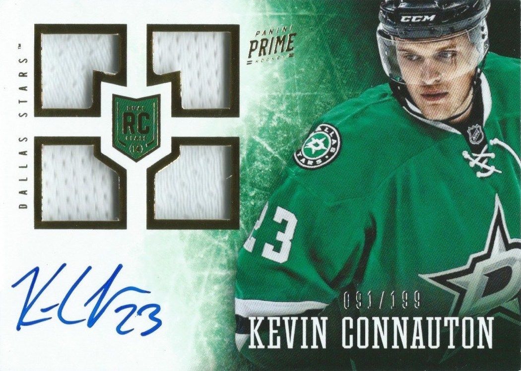 2013-14 Panini Prime KEVIN CONNAUTON Jersey Auto/RC 91/199 Rookie 01626 Image 1