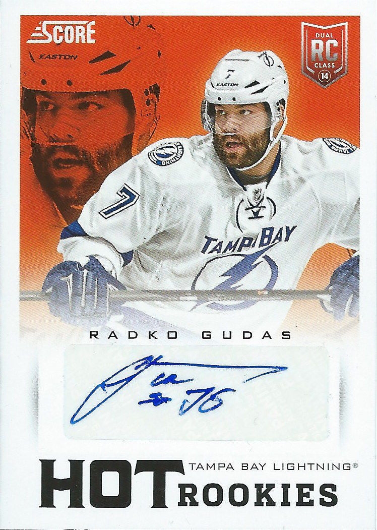 2013-14 Score Hot Rookie Signatures RADKO GUDAS Autograph Auto RC 02020