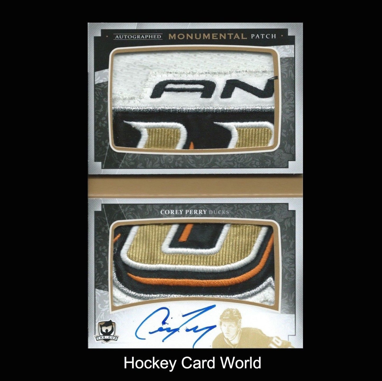 2013-14 The Cup Monumental COREY PERRY 1/3 Patch Auto UD Logo Booklet