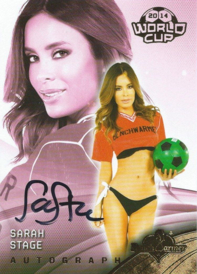 2014 Bench Warmer Soccer World Cup SARAH STAGE Autograph Authentic