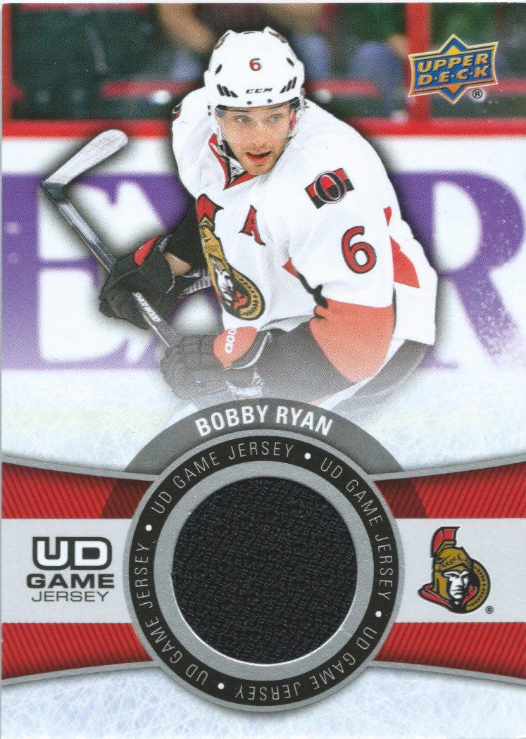 2015-16 Upper Deck Game Jersey BOBBY RYAN Fabric Swatch UD 02539 Image 1