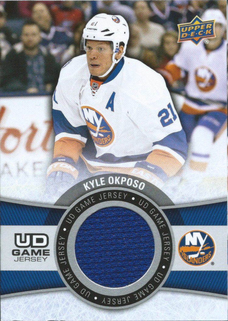 2015-16 Upper Deck Game Jersey KYLE OKPOSO Fabric Swatch UD 02541 Image 1