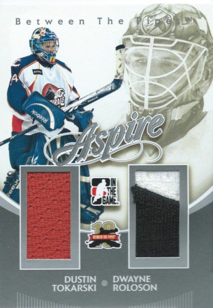 2011-12 ITG Between the Pipes Aspire TOKARSKI / ROLOSON Dual Jersey 02273 Image 1