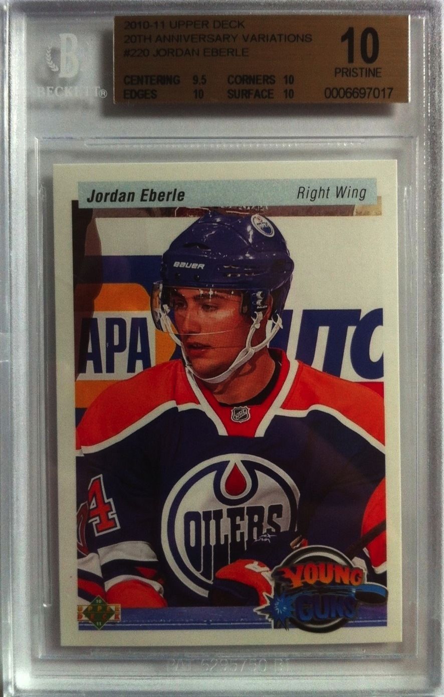 2010-11 Upper Deck Retro JORDAN EBERLE BGS 10 Young Guns RC 9.5 10 10 10 Image 1