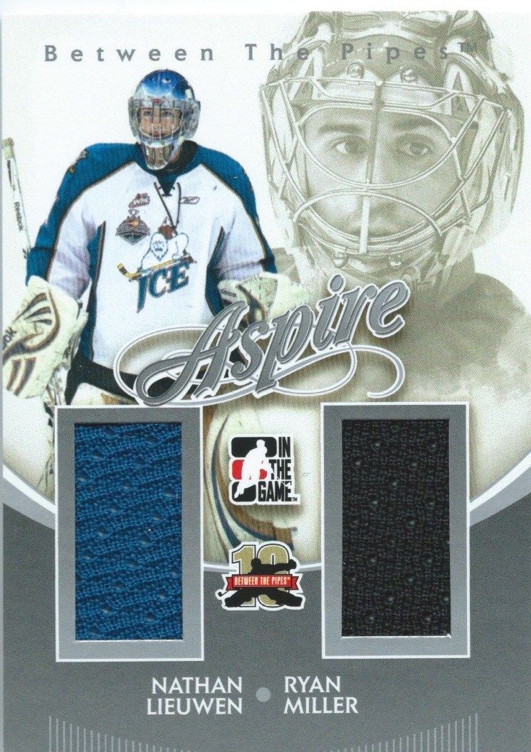 2011-12 ITG Between the Pipes Aspire LIEUWEN / MILLER Dual Jersey 02272 Image 1