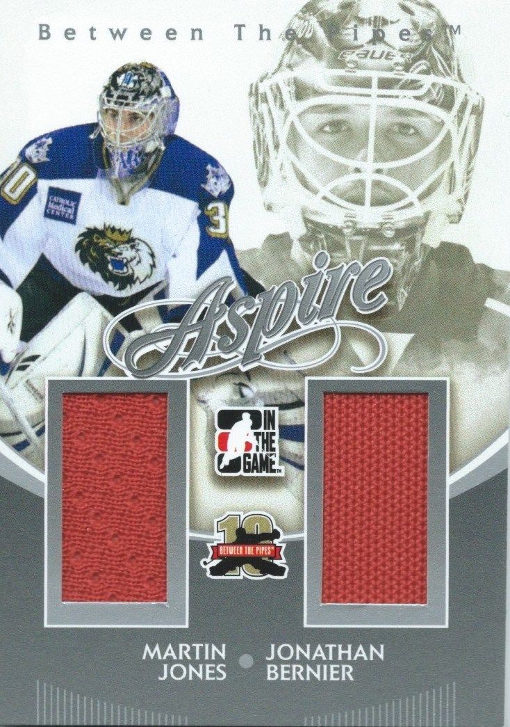 2011-12 ITG Between the Pipes Aspire JONES / BERNIER Dual Jersey 02270 Image 1