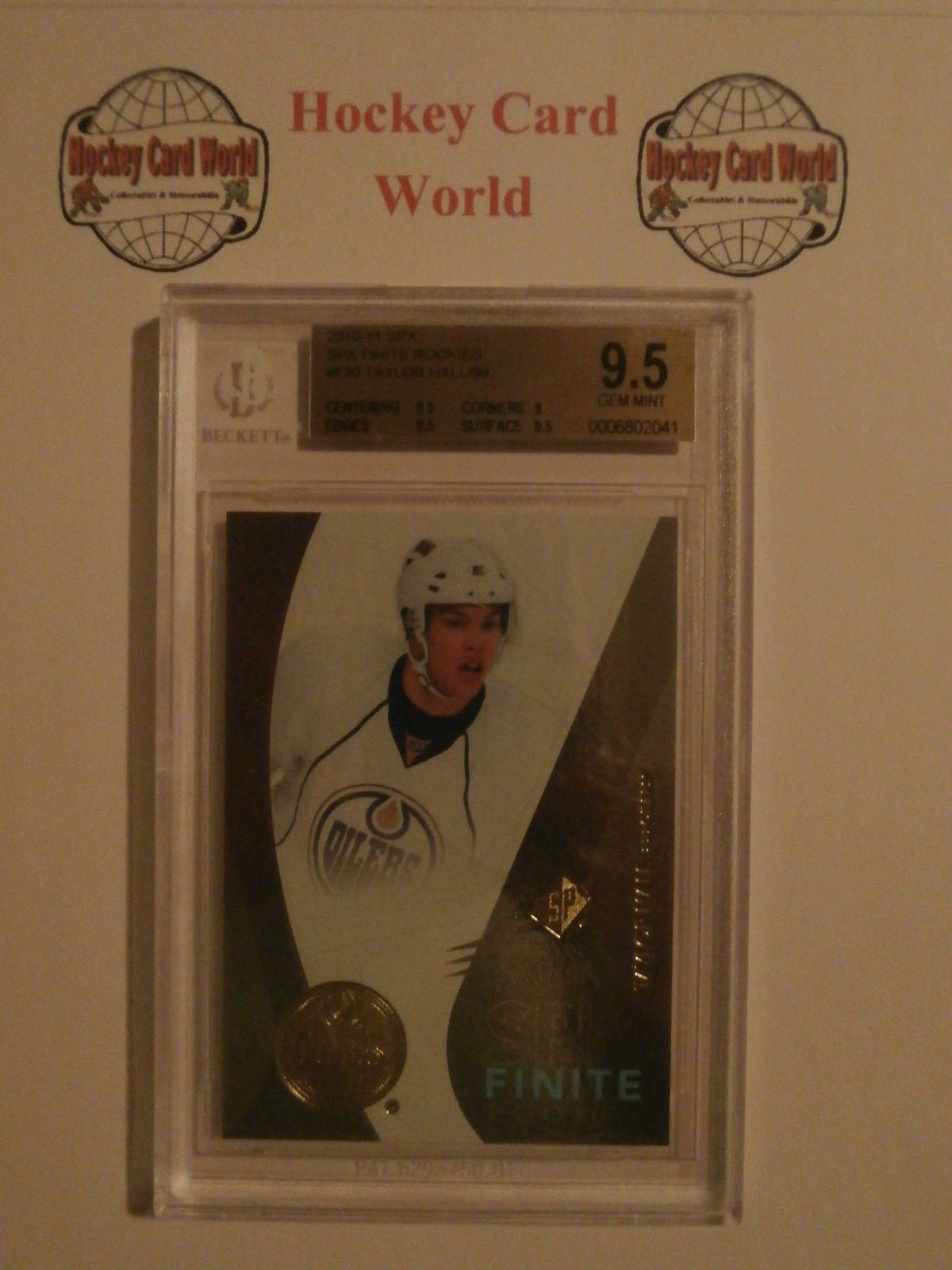 2010-11 SPX Finite TAYLOR HALL RC BGS 9.5 - 20/99 Rookie Edmonton Oilers