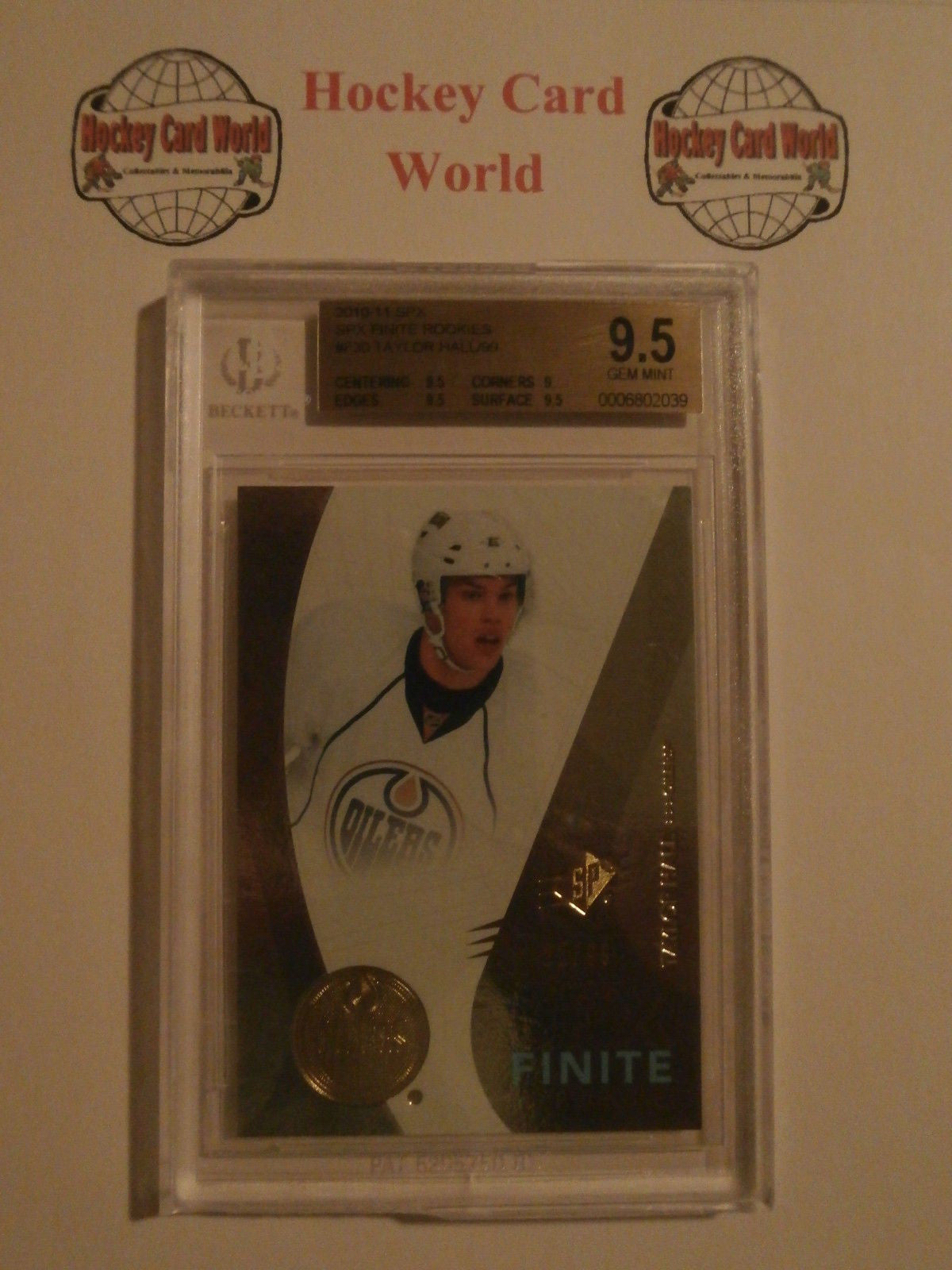 2010-11 SPX Finite TAYLOR HALL RC BGS 9.5 - 22/99 Rookie Edmonton Oilers