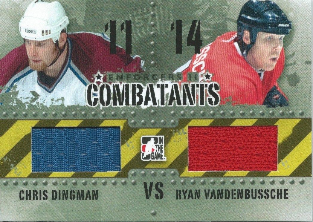 2013-14 ITG Enforcers Combatants DINGMAN / VANDENBUSSCHE Dual Jersey 02287 Image 1