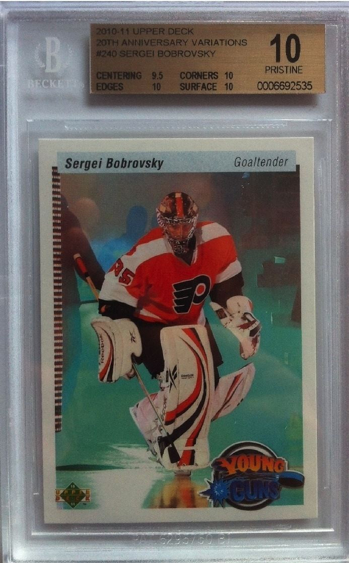 2010-11 Upper Deck Retro SERGEI BOBROVSKY BGS 10 Young Guns 9.5 10 10 10