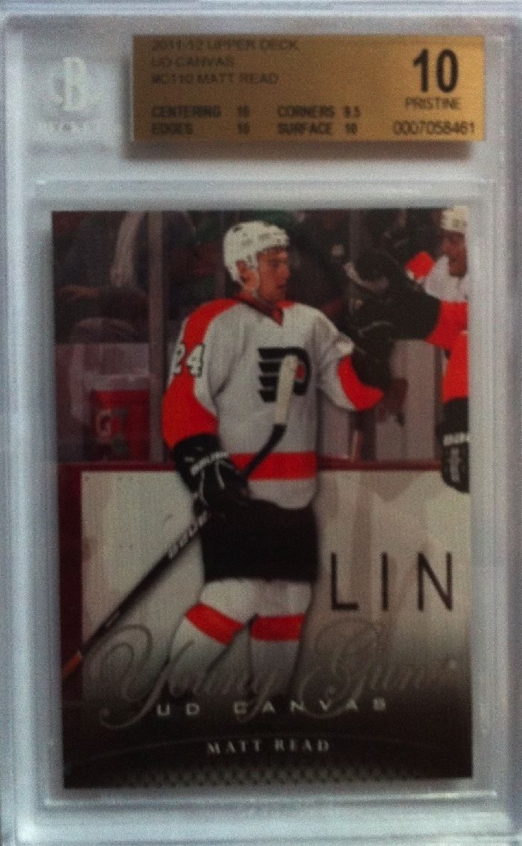 2011-12 Upper Deck Canvas MATT READ BGS 10 Young Guns YG RC 10 10 9.5 10 Image 1