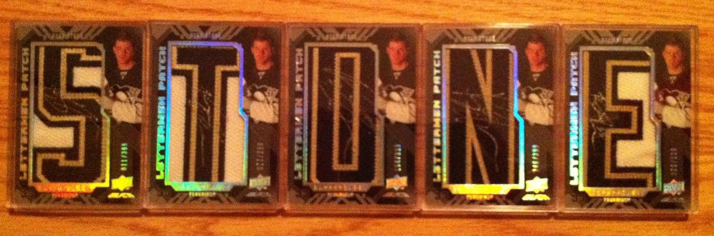 2008-09 UD Black RYAN STONE Auto Lettermen Nameplate RC Autograph Set Image 1