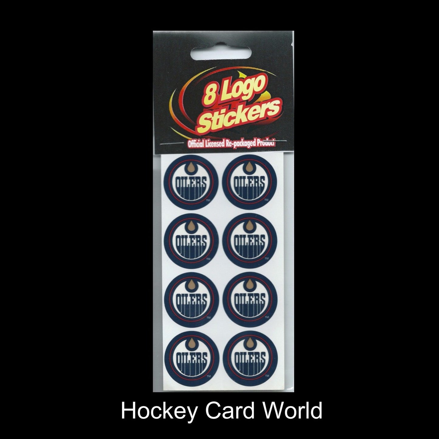 Edmonton Oilers NHL Official Licensed 8 Stickers Decal Sheet 2.5" x 5" Image 1