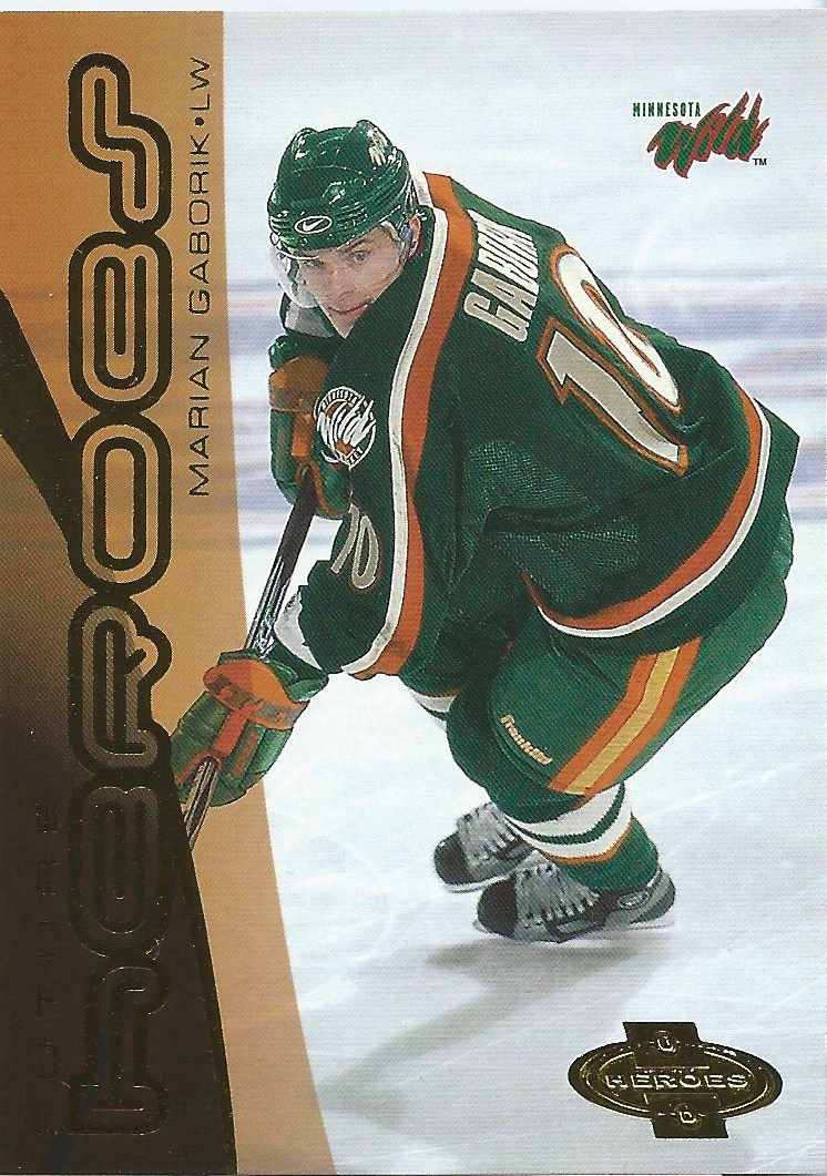 2000-01 Upper Deck Heroes #166 MARIAN GABORIK Rookie RC Hockey NHL 02443 Image 1