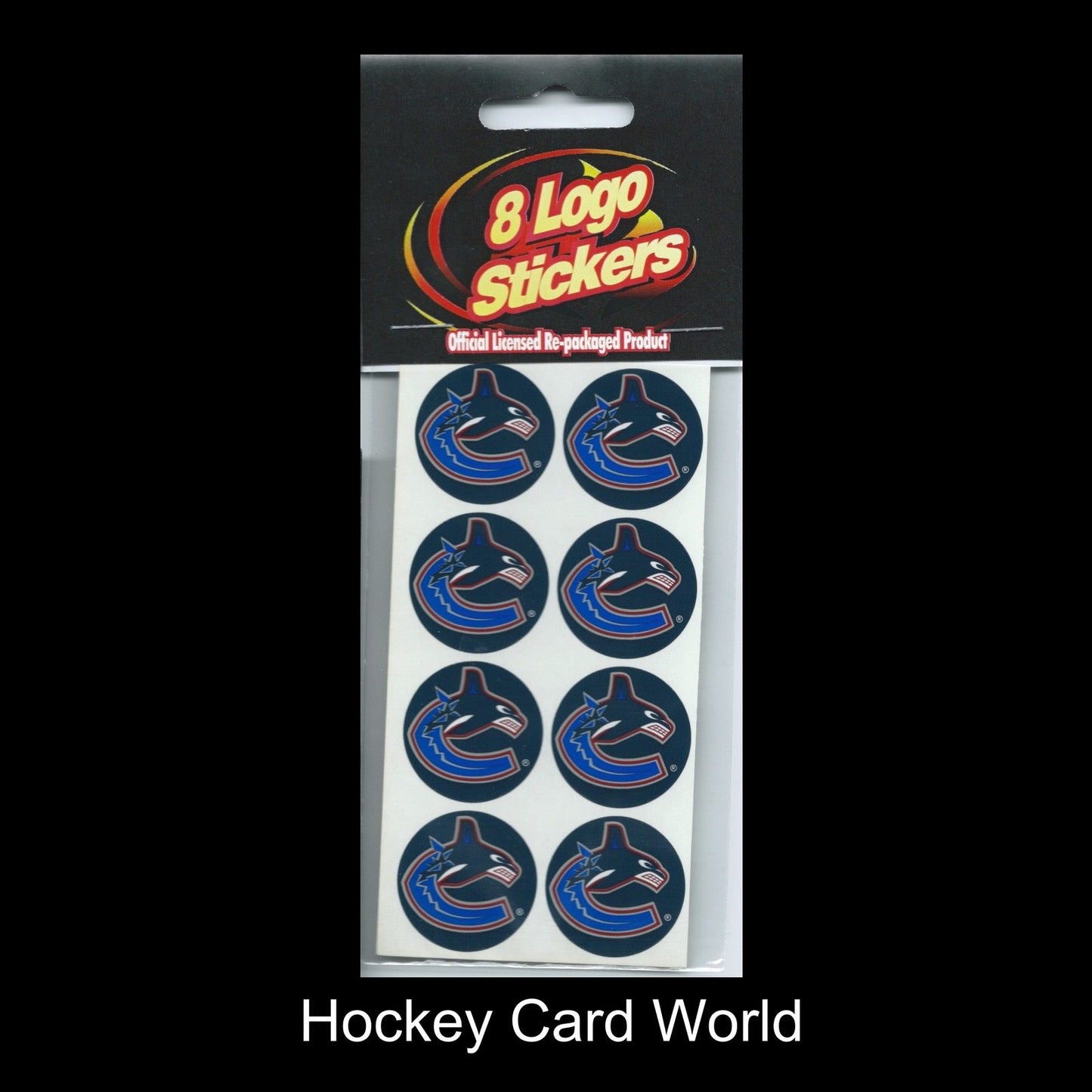 Vancouver Canucks NHL Official Licensed 8 Stickers Decal Sheet 2.5" x 5" Image 1