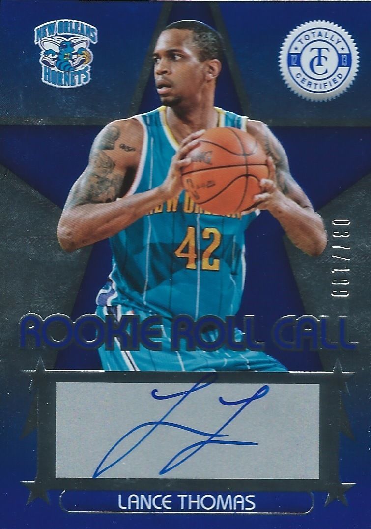2012-13 Totally Certified Rookie Roll Blue LANCE THOMAS /199 Auto 01154 Image 1