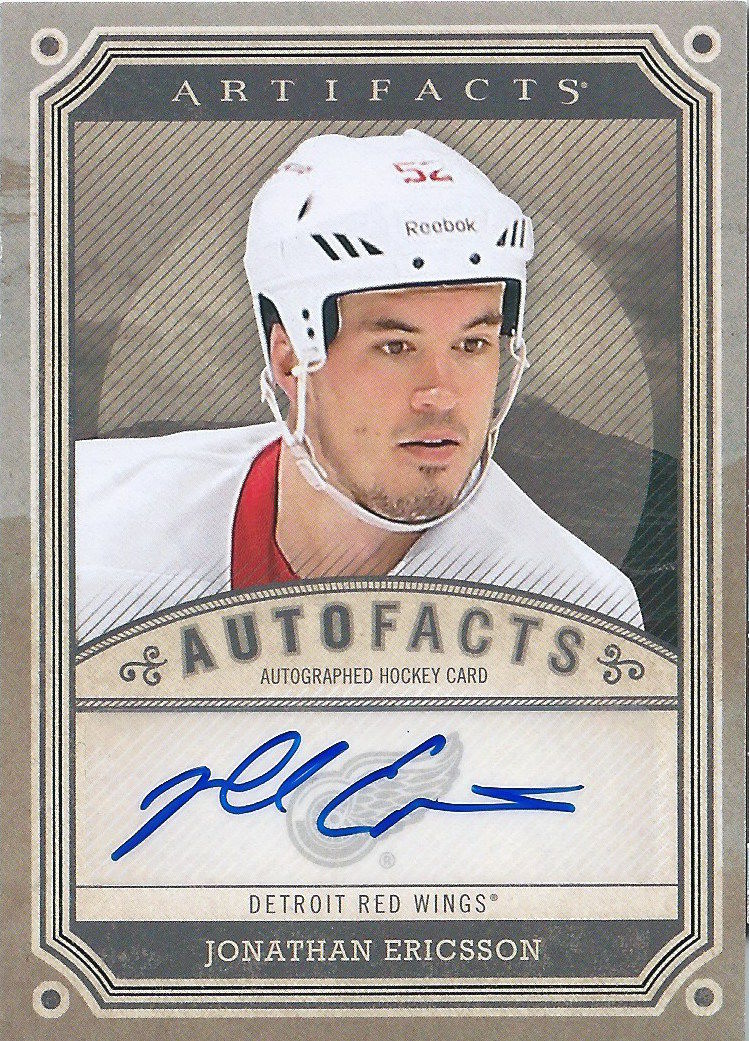 2013-14 Upper Deck Artifacts Autofacts JONATHAN ERICSSON Autograph 02500 Image 1