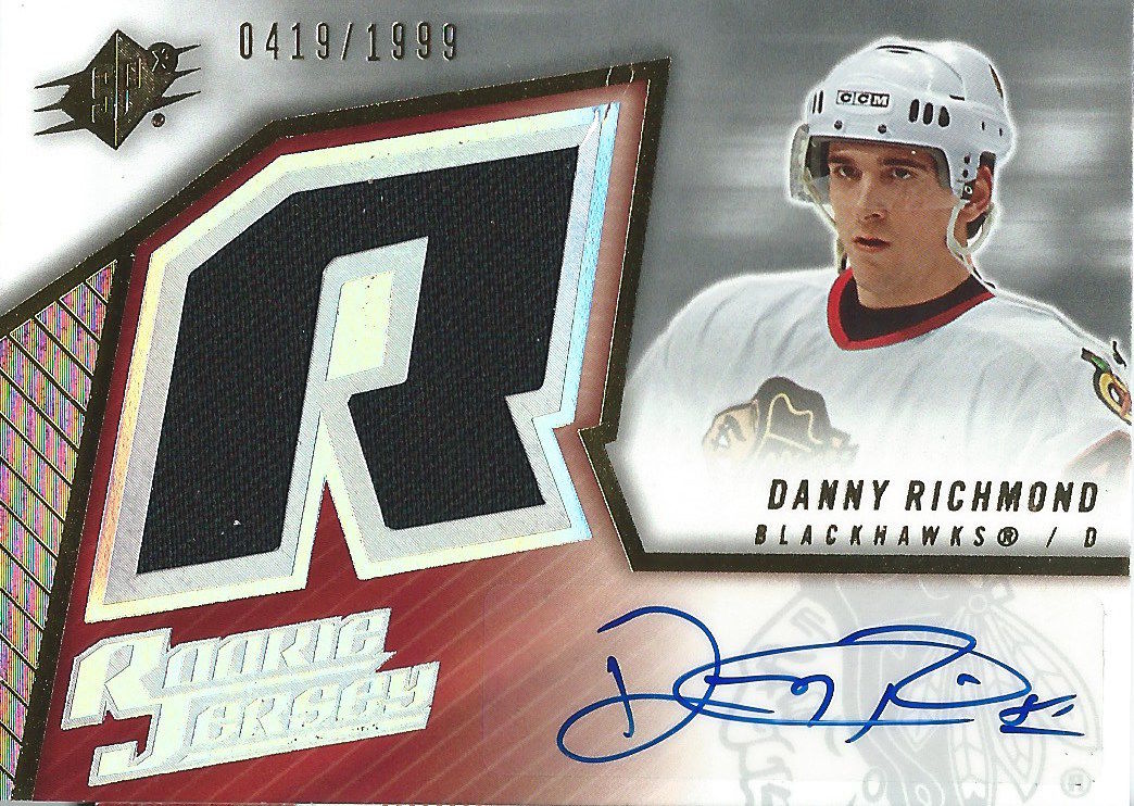 2005-06 SPX #225 DANNY RICHMOND 419/1999 Autograph Jersey Auto 02448 Image 1