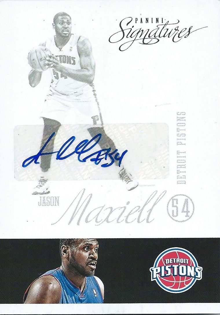 2012-13 Panini Signatures JASON MAXIELL NBA Autographs Detroit 01134 Image 1