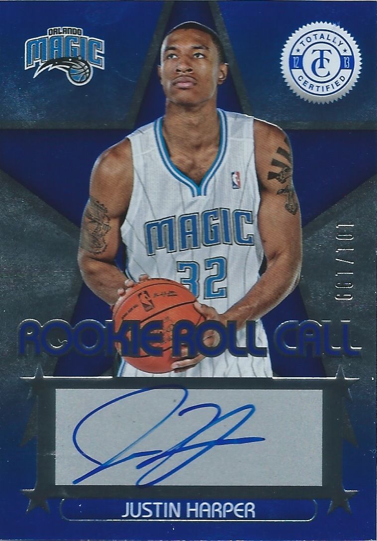 (HCW2012-13 Totally Certified Rookie Roll Blue JUSTIN HARPER /199 Auto 01159 Image 1
