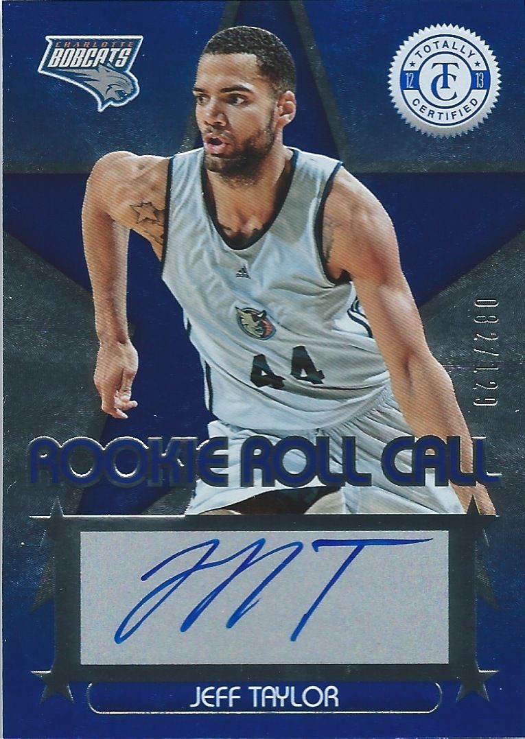 2012-13 Totally Certified Rookie Roll Blue JEFF TAYLOR /129 Auto 01150 Image 1