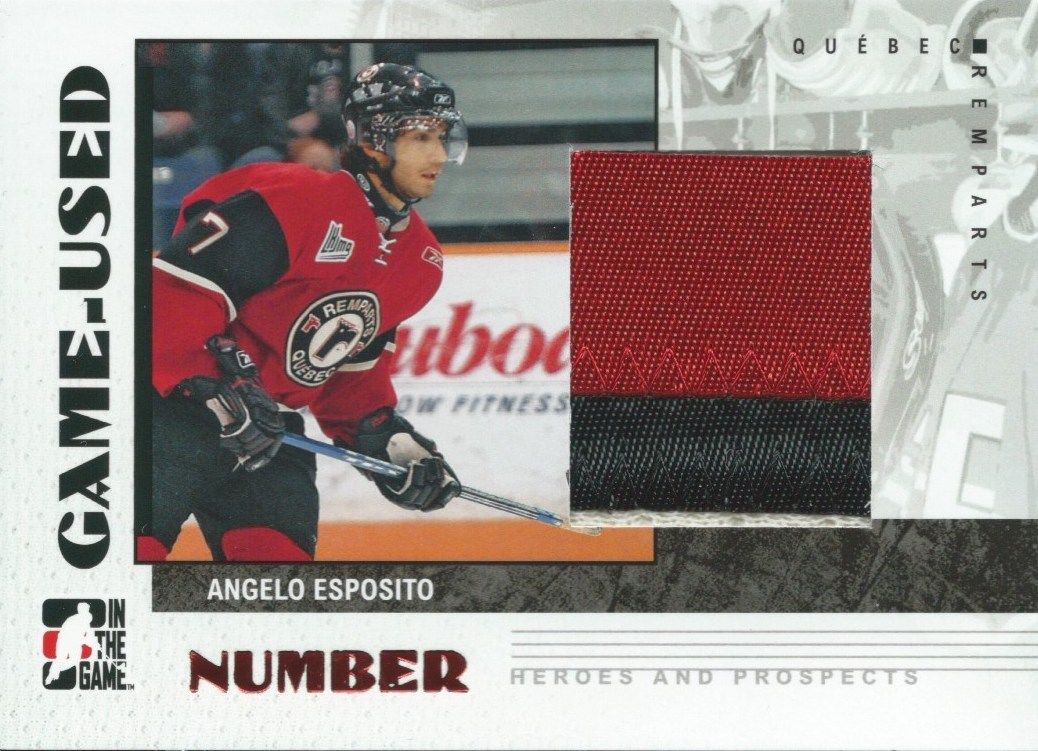 2007-08 Heroes and Prospects Numbers ANGELO EXPOSITO /20 $50 3CLR 02289 Image 1