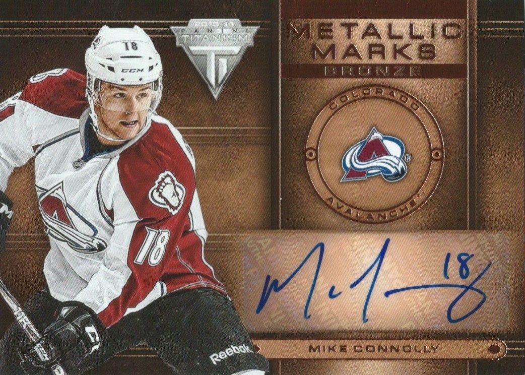 2013-14 Panini Titanium MIKE CONNOLLY Metallic Marks Bronze Auto 00760 Image 1