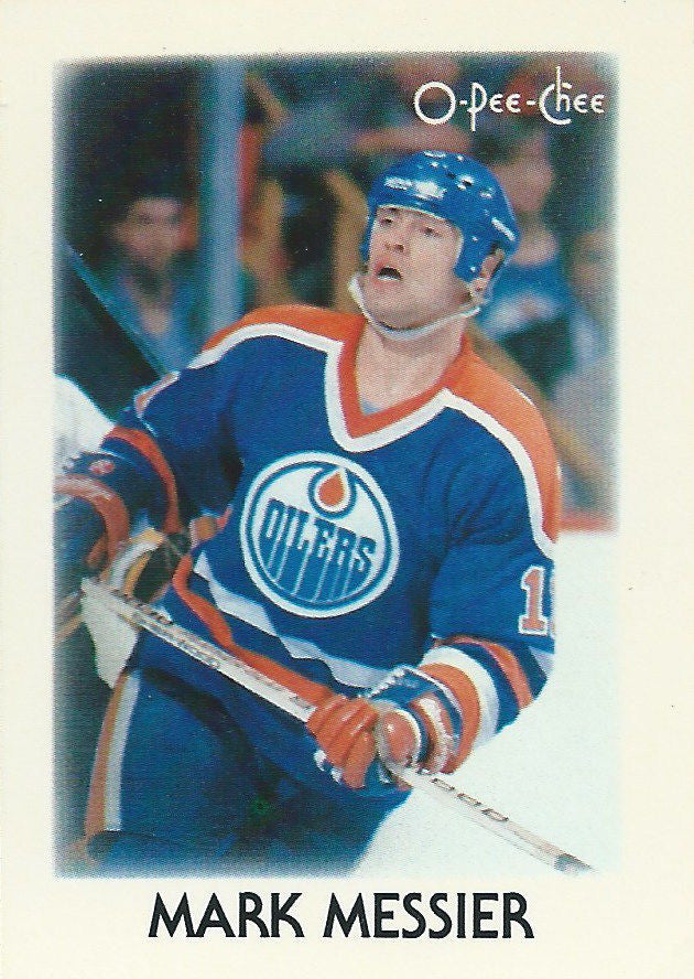 1987-88 OPC O-Pee-Chee Minis #28 MARK MESSIER Hockey Leaders 02458