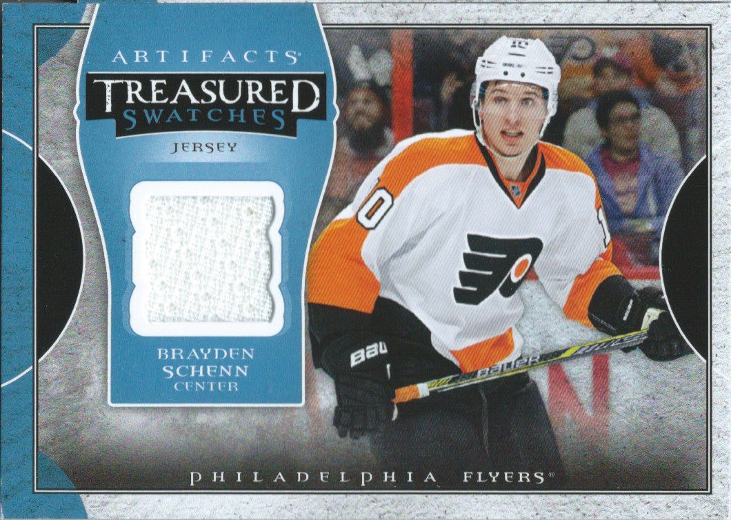 2015-16 UD Artifacts Treasured Swatches BRAYDEN SCHENN Jersey NHL 01844 Image 1